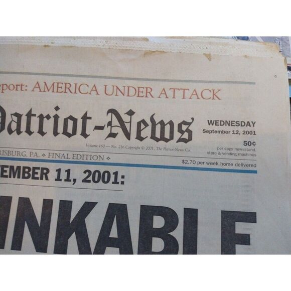 3) September 11, 2001 Ephemera Newspaper, Life Commemorative, Newsweek 9/11 9/12 - Picture 6 of 16